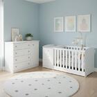 Berço Multifuncional Atlanta E Cômoda Infantil Americano Ambi