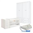 Berço Multifuncional Atlanta E Guarda Roupa Americano 4 Porta