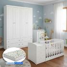 Berço Multifuncional Atlanta E Guarda Roupa Americano 4 Porta