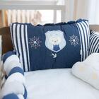 Berço Multifuncional Branco + Kit Berço Tutty Azul Carolina B