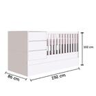 Berço Multifuncional Branco + Kit Berço Tutty Azul Carolina B