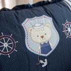 Berço Multifuncional Branco + Kit Berço Tutty Azul Carolina B