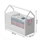 Berço Multifuncional Casinha Alicia Branco Fosco Carolina Baby