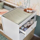 Berço Multifuncional Com Cama Auxiliar 3 Gavetas Aveiro Oak/b