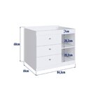 Berço Multifuncional Com Cama Auxiliar 3 Gavetas Aveiro Oak/b