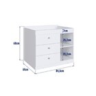Berço Multifuncional Com Cama Auxiliar 3 Gavetas Branco