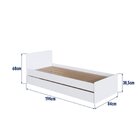 Berço Multifuncional Com Cama Auxiliar 3 Gavetas Branco