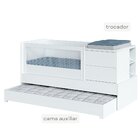Berço Multifuncional Com Cama Auxiliar Cômoda 2 Gavetas 2 Nic