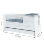 Berço Multifuncional Com Cama Auxiliar Cômoda 2 Gavetas 2 Nic