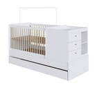 Berço Multifuncional Com Cama Auxiliar E Cômoda Completa Móve