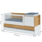 Berço Multifuncional Com Cama Auxiliar Sol E Mar Com Colchão