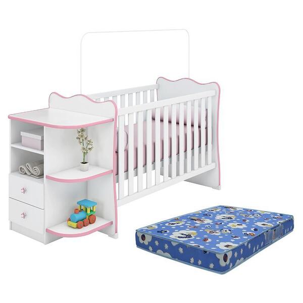 Berço Multifuncional Doce Sonho Com Colchão Baby Physical - Q