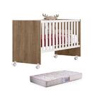 Berço Nacional Doce Sonho 3540 Carvalho Rústico Toq Branco Co