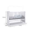 Berço New Baby Branco E Rosa