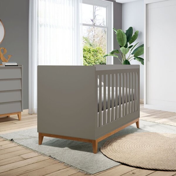 Berço Nordic 2 Em1 Padrão Americano Cinza/mel