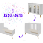 Berço Old 03 Em 01 Em Mdf Cinza Potente