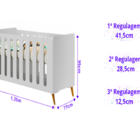 Berço Old 03 Em 01 Em Mdf Cinza Potente
