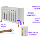 Berço Old 03 Em 01 Em Mdf Cinza Potente