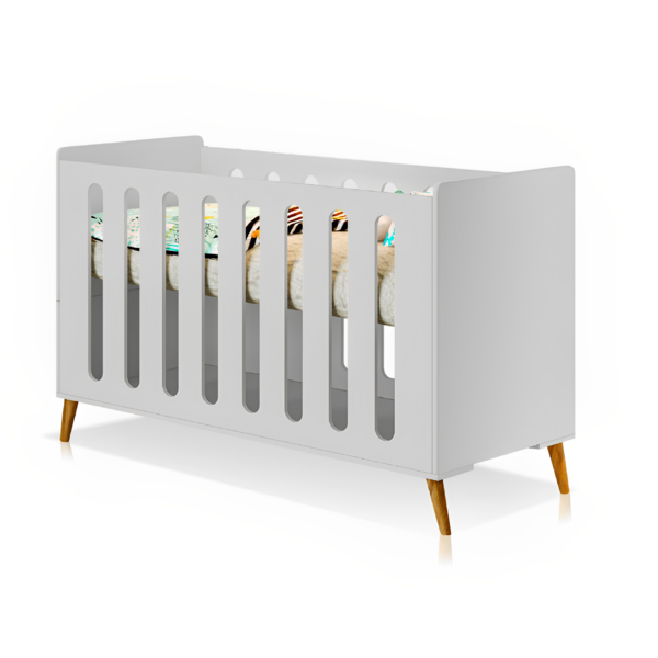 Berço Old 03 Em 01 Em Mdf Cinza Potente