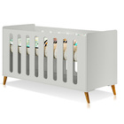 Berço Old Cinza 3 Posições Multifuncional