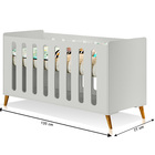 Berço Old Cinza 3 Posições Multifuncional