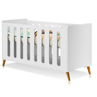 Berço Old Clean  Branco 3 Em1 Moveis
