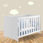 Berço Padrão Americano 2x1 Mali  Branco Brilho