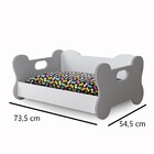 Berço Para Cachorro E Gato Pet Osso Com Colchonete Cinza