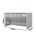 Berço Para Quarto Infantil Lua 76x132,5x76 Cm Marrom/branco