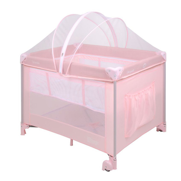 Berço Portátil Burigotto Serenata Desmontável Até 15kg Rosa P