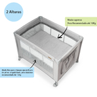 Berço Portátil Infantil Cercado 0-15kg Lazy Maxibaby - Cinza