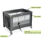 Berço Portátil Infantil Cercado 0-15kg Lazy Maxibaby - Grafite