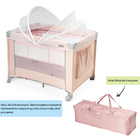 Berço Portátil Infantil Cercado 0-15kg Lazy Maxibaby - Rosa
