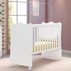 Berço Quarto Infantil Com Suporte De Mosquiteiro E Rodízios B