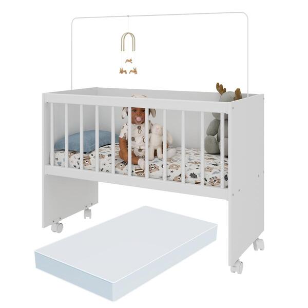 Berço Reborn Com Colchão Incluso E Rodízios Multimóveis Mp438