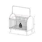 Berço Retrô Com 3 Regulagens De Altura - Branco/natural