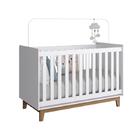 Berço Retrô Grade E Cômoda 4 Gavetas 1 Porta Retrô E Colchão