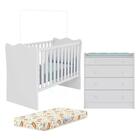 Berço Simples 1 E Comoda 2523 Doce Sonho Com Colchao Qmovi