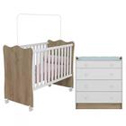 Berço Simples 1 E Comoda 2523 Doce Sonho Com Rodizios Qmovi