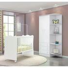 Berço Simples 1 E Guarda Roupa 825 Doce Sonho Com Colchao E R
