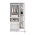 Berço Simples 1 E Guarda Roupa 825 Doce Sonho Com Rodizios Qm