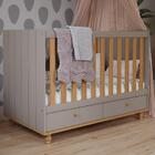 Berço Sweety Com 2 Gavetas - Fendi/natural