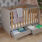 Berço Sweety Com 2 Gavetas - Fendi/natural