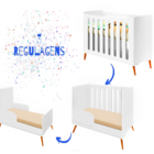 Berço Transforma Em Sofá Cama E Mini Cama Old Branco Potente