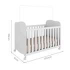 Berço Uli Branco Com Colchão Infantil Baby Liso D18 (10x70x13