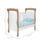 Berço Victoria Carvalho Rústico Branco