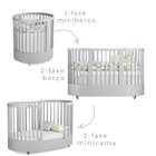Berço Wave Evolutivo 3 Em 1 Com Colchão Fase 1 E Fase 2  Cinza