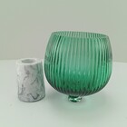 Beretta Centro Mesa Decorativo Enfeite 22x15x15cm Vidro Verde