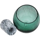 Beretta Centro Mesa Decorativo Enfeite 22x15x15cm Vidro Verde