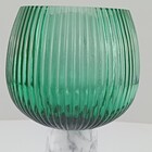 Beretta Centro Mesa Decorativo Enfeite 22x15x15cm Vidro Verde